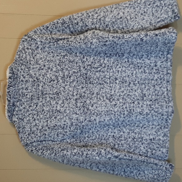 Time and Tru Blue And White Mingled Sherpa Shirt Women's Size XL - Picture 10 of 13